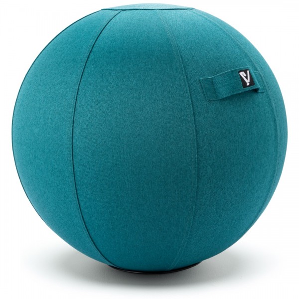 Sitting Ball Chair for Office and Home, Pilates Exercise Yoga Ball with Cover for Balance, Stability and Fitness, Ergonomic Posture Exercise Ball Seat with Handle and Pump, Ocean Blue