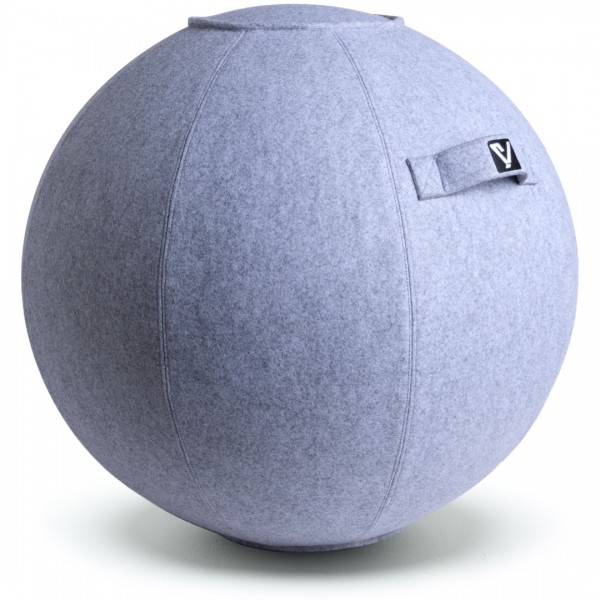 Sitting Ball Chair for Office and Home, Pilates Exercise Yoga Ball with Cover for Balance, Stability and Fitness, Ergonomic Posture Exercise Ball Seat with Handle and Pump, Snow